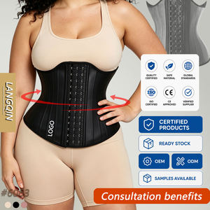 Ceinture de maintien de la taille en latex pour femme, gaine amincissante et sculptante pour le ventre, avec baleines en acier, style colombien, respirante - Product Image 1