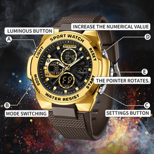 Reloj Digital SANDA 3378 para Hombre, Reloj Deportivo Electrónico Multifunción, Reloj Despertador, Luminoso, Resistente al Agua, Unisex, Casual - Product Image 6