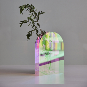 Thanh Lịch Hiện Đại Đương Đại Hoa Bình Trong Suốt Acrylic Trang Trí Nội Thất Bảng Centerpieces Cho Phòng Khách Văn Phòng Đá Loại - Product Image 1