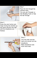Mini Dreadlocks portatifs en acier inoxydable, machine à tresser les cheveux au crochet pour bricolage