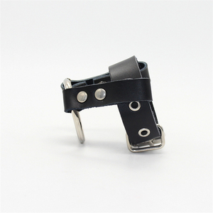 Tour de cou réglable en cuir avec détail <span class=keywords><strong>grand</strong></span> et petit anneau-Couleur du produit: Noir - Product Image 3