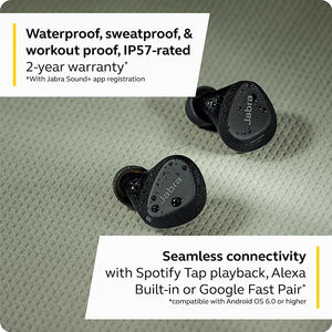 Écouteurs intra-auriculaires Bluetooth <span class=keywords><strong>Jabra</strong></span> Elite 4 à réduction <span class=keywords><strong>active</strong></span> du bruit véritables écouteurs sans fil avec ajustement actif sécurisé. - Product Image 6