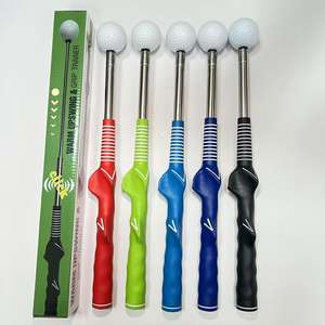 Golf Swing Stick Sensor Barras de impacto telescópicas Vocal Golf Swing Trainer Aid Practitioner Ribbon Training Practice Warm up Stick - Product Image 1