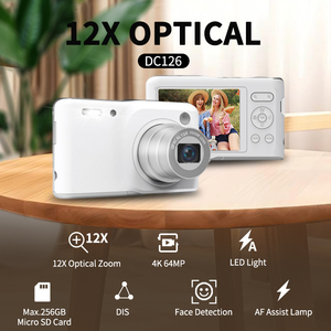 Appareil photo numérique au design ultra-plat DC126C, zoom optique 6x, autonomie de la batterie longue durée, imagerie professionnelle 8MP, vidéo 4K, reconnaissance faciale - Product Image 3
