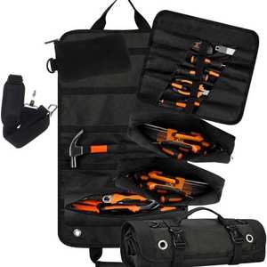 Sac à outils portable multi-poches personnalisé, sac à outils roulant pour électricien, plombier, charpentier, mécanicien - Product Image 1