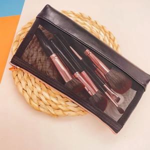 ชุดแปรงแต่งหน้า 8 ชิ้น ด้ามไม้สีดำหรูหรา ขนแปรงสังเคราะห์ หัวแปรงอะลูมิเนียม รับทำโลโก้ แปรงรองพื้น แปรงโกนหนวด - Product Image 3