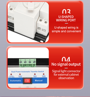 Interruptor de Transferencia Automática Monofásico Industrial Tipo PC de 63A 2P para Sitios de Petróleo y Gas |   Sistema de Cambio de Energía Dual de Alta Confiabilidad