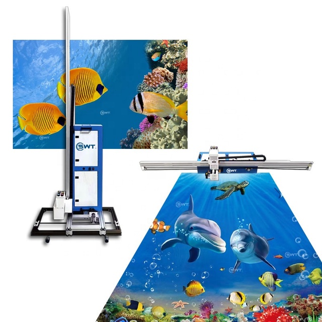 Multi-Function Wall/Floor/Ground 2.5m Height 3D Mural Printing Machine 5D Effect Vertical UV Ink Wall Inkjet Printer