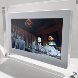 Cadre photo numérique vidéo 10,1 pouces en acrylique transparent avec câble intégré - Product Image 4