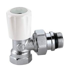 Valvola termostatica angolata da 3/8 pollici per tubi in ferro - Product Image 1