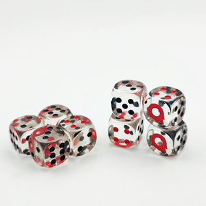 Commercio all'ingrosso della fabbrica di alta qualità bordo rotondo fatto a mano punto di gioco da tavolo da Poker 16mm dadi casinò resina acrilico Set di dadi - Product Image 2