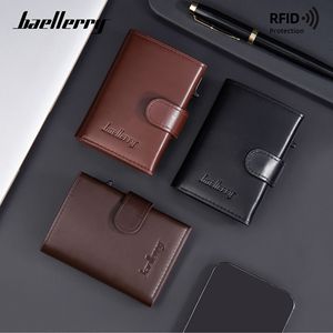 กระเป๋าสตางค์ผู้ชาย Baellerry ป้องกัน RFID ใส่บัตรได้หลายใบ หนังสีน้ำตาล ดีไซน์กะทัดรัด ใช้ได้ทุกวัน - Product Image 4