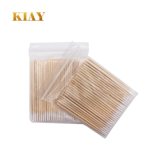 Semi Permanente di Trucco Piccolo Tamponi di Cotone Del Tatuaggio Forniture di Trucco Usa E Getta di Utilizzare il Legno A Segnale Testa Tamponi di Cotone - Product Image 1