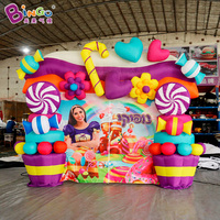 Arche gonflable personnalisée à LED, décoration d'entrée, accessoires publicitaires, arche gonflable en forme de bonbon pour les événements de mariage, décoration de fête