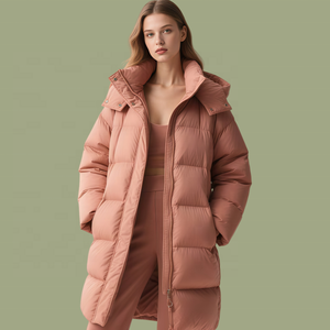 Veste d'oie blanche imperméable d'hiver personnalisée grande taille Ski fermeture éclair coupe-vent dame luxe mode <span class=keywords><strong>doudoune</strong></span> matelassée manteaux pour femmes - Product Image 1