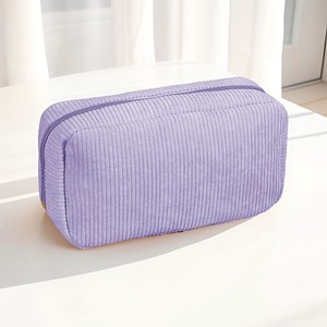Nuevo estuche de pana para lápices, bolsa de cosméticos sencilla, bolsa de aseo portátil de gran capacidad, bolsa de almacenamiento de papelería para viajes de negocios - Product Image 4