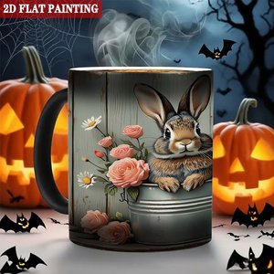 <b>Ceramic</b> <b>Mug</b> 11oz Frosted Black Heat Activated Color Changing Magic Coffee Cup - Product Image 6
