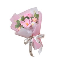Bouquet de tulipes créatif et moderne pour la fête des mères, fleurs artificielles pour les aînés, cadeau en fil de laine tissé à la main, boîte cadeau transfrontalière, directement de l'usine
