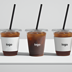 Tasses PLA biodégradables compostables de 12oz 360ml tasse à boire transparente épaissie écologique renouvelable pour l'utilisation de café de café - Product Image 1