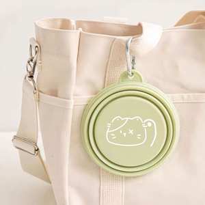 Tazón Plegable Portátil de Silicona para Comida y Agua para Mascotas, Perros y Gatos, con Hebilla, Color Macaron Moderno, Ecológico y con Logotipo Personalizado - Product Image 5