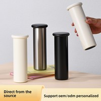 Bouteille d'eau isotherme en acier inoxydable de 300 ml avec embout en forme de champignon, mignonne et minimaliste, pour étudiants