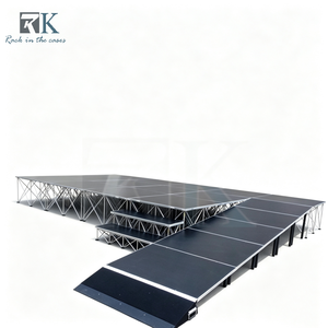 Plataforma de escenario para bodas, kit de escenario portátil, escenario de montaje rápido y sencillo con rampas - Product Image 3