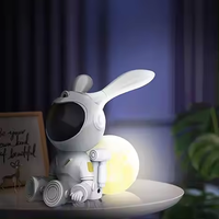 Veilleuse de projection d'étoile de lune de lapin
