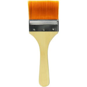 Pinceau plat 160x51mm, manche en bois, poils orange - Product Image 1