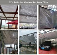 Filet d'ombrage en aluminium réfléchissant de haute qualité, gris, tricoté, 70%/80%/95% pour l'agriculture