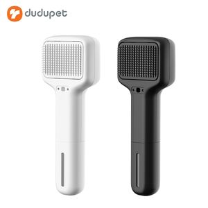 Dudupet, recién llegado, cepillo de esencia para el cuidado de mascotas, peine de <span class=keywords><strong>pelo</strong></span> suave para perros, plástico de acero inoxidable autolimpiante, elimina los pelos caídos - Product Image 1