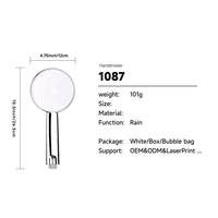 Douche à main chromée moderne à fonction unique avec distribution uniforme de l'eau pour projets de construction résidentielle (vente en gros)