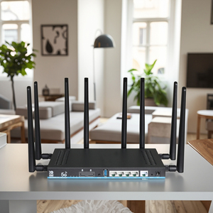AX3000 Dual Band <span class=keywords><strong>Modem</strong></span> <span class=keywords><strong>WIFI</strong></span> <span class=keywords><strong>Router</strong></span>, OpenWrt dengan 8 buah antena eksternal MT7981B Chipset disesuaikan 5G CPE <span class=keywords><strong>Router</strong></span> <span class=keywords><strong>WIFI</strong></span> - Product Image 1