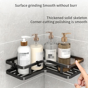 Estante <span class=keywords><strong>de</strong></span> <span class=keywords><strong>esquina</strong></span> sin perforación <span class=keywords><strong>Baño</strong></span> Organizar Caddy <span class=keywords><strong>de</strong></span> ducha <span class=keywords><strong>de</strong></span> <span class=keywords><strong>esquina</strong></span> adhesivo - Product Image 3