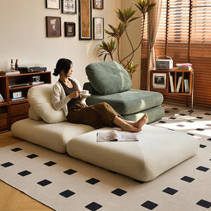 Sofá Modular en Forma de L, Estilo Mochi Cube, Relleno de Fibra Suave, Desmontable y Lavable, Mueble para Sala de Estar - Product Image 2