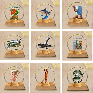 Groothandel Driedimensionale 3d Intern In Kleur Gedrukte Lichtgevende Ruimtevaart Kristallen Ornamenten Nieuwe Grensoverschrijdende Glasgravure - Product Image 2