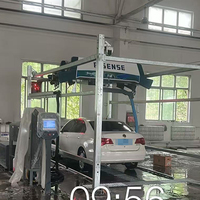 Machine de lavage de voitures électrique automatique sans contact Gantry 360 degrés, équipement de lavage sans balais et sans contact en libre-service avec sécheuse >1500W