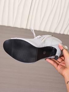 <span class=keywords><strong>รองเท้า</strong></span>เต้นรำแจ๊สละตินสีเงินเงา 10 ซม. ราคาถูกที่สุด แบบตาข่ายผูกเชือก สำหรับเต้นบอลรูม โมเดิร์น ซัลซ่า ฝึกซ้อม และสอนเต้น - Product Image 3