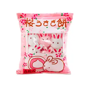 Ruunjoy Kawaii Stopte Een Zak Snackpudding Hondenknuffels En Knuffels 8 Minipop In Een Snackzakje Pudding Knuffelset