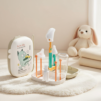 Ensemble de 6 brosses à biberons PP avec conteneur de rangement portable pour accessoires de nettoyage de biberons et bouteilles d'eau pour bébés