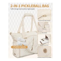 Sac de raquette de pickleball en nylon durable de haute qualité, séparation sec/humide, grande capacité, bandoulière, multifonctionnel, pour l'entraînement et le rangement