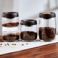 Bocaux de conservation en verre sous vide de 500 ml/900 ml/1200 ml, bocaux à café, bocaux en verre pour grains de café, boîte de conservation en verre, bocaux de conservation en verre