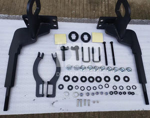 Geyik bekçi ve braket ızgara bekçi ile çelik ve paslanmaz çelik yarı kamyon ön tampon boğa çubuğu - Product Image 2