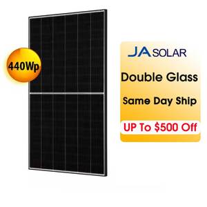 Panneaux photovoltaïques bifaciaux double vitrage de type N JA Deep Blue 4.0 Pro JAM54D40 série LB 440W - Product Image 1
