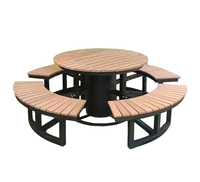 Vente en gros de meubles de jardin extérieurs imperméables parc créatif école espaces publics loisirs banc de patio avec protection solaire