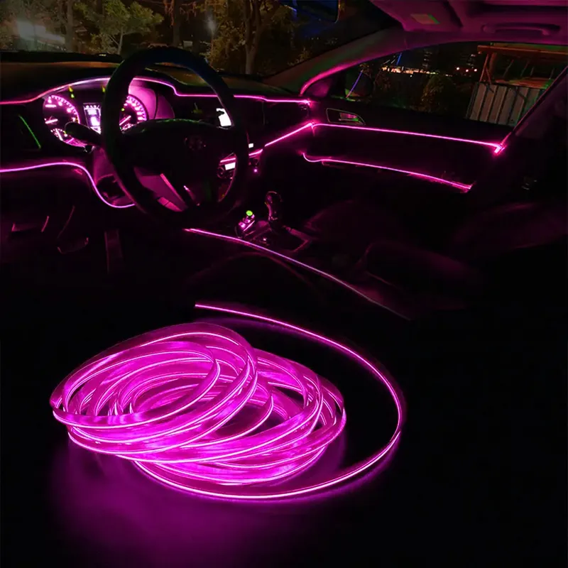 Hot Auto Usb sigaretta 1m 2m 3m 5m 12v Led Strip Light Car Design illuminazione accessori interni lampada decorativa a luce ambientale
