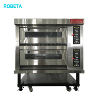 Alat Kue Kompor Gas Panggang Oven Pizza Komersial Pemanggang Roti Dek Tunggal