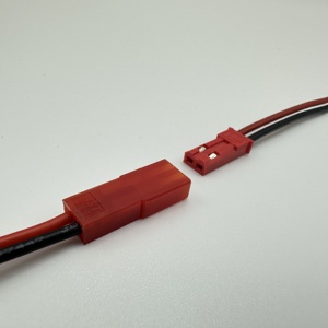 Adaptateur mâle/femelle SYP 2,54 mm 2 broches, cuivre étamé, gaine en silicone rouge, câble de raccordement pour moto IP65 - Product Image 3