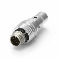 Connecteur moulé moulé par injection WP M12(M) 1P à code A, prise d'alimentation push-pull, étanche IP67, application RF, mâle/femelle, mini capteur en zinc
