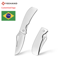 Couteau pliant de camping EDC de qualité industrielle personnalisable Yeehand en acier 3CR13 avec manche en acier inoxydable