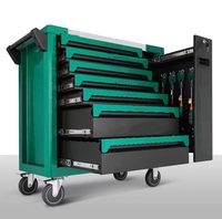 Armoire d'atelier multifonctionnelle à tiroirs, chariot à outils épaissi, chariot de rangement en fer personnalisable, 257 pièces
